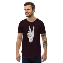Load image into Gallery viewer, Men&#39;s Curved Hem Reel Peace T-Shirt